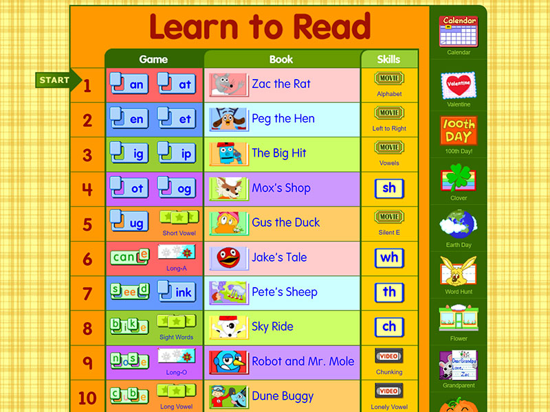 starfall learn to read with phonics