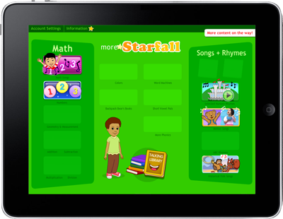 starfall free email and password for ipad app